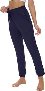 Venta al por mayor de pantalones de chándal de mujer de lana de algodón 100% de tamaño adulto con logotipo personalizado ropa informal de invierno Joggers con patrón sólido - Product Image 3