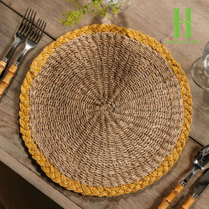 Top Selling High Quality Handwoven Natural <b>Seagrass</b> <b>Placemats</b> For Home Decor, Wedding Decorations OEM Made In Vietnam - Product Image 5