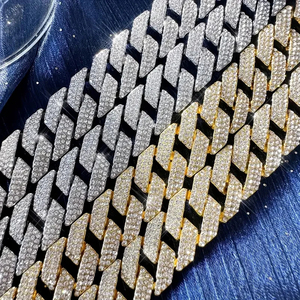 Mode Hip Hop Style bijoux glacé 925 argent massif Top qualité VVS laboratoire cultivé diamant Miami cubain lien chaîne hommes - Product Image 4