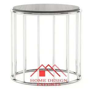 Stainless Steel Modern Round Side Table Home Furniture
