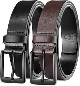 Men's Leather <b>Dress</b> <b>Belt</b> 2Pack, Handmade, Genuine Leather, Fashion & Classic Designs - Product Image 4
