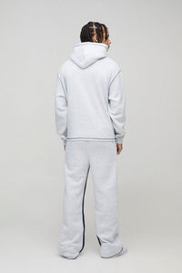 Sudadera con Capucha y Cremallera Gruesa OEM, Pantalones Deportivos Anchos, Ropa Casual, Logotipo Personalizado, Chándal Unisex Extra Grande, Ropa Deportiva Transpirable - Product Image 2