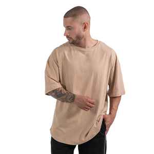 Camisetas de manga corta para hombre, personalizadas al por mayor, de algodón 100%, de color sólido, extragrandes, con estampado de ganchillo. - Product Image 1