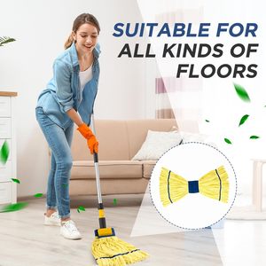 Cabezales de Mopa de Microfibra, Resistentes, Comerciales, Industriales, Recargables, Lavables a Máquina, con Extremo Enlazado, Reutilizables, Autoescurribles - Product Image 2