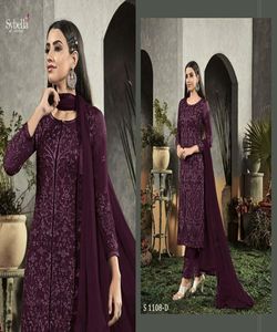 Trois pièces de costumes pakistanais Pakistan Lavage en machine, nettoyage à sec Dernier concepteur Fantaisie Salwar Suit Support Multi Color 500 ApparelGarment - Product Image 1