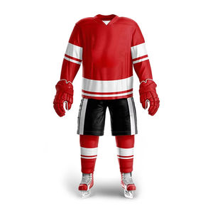 Conjunto de Jersey de hockey sobre hielo para jóvenes personalizado de alta calidad uniforme de hockey de alta calidad transpirable patrón en blanco impresión deportiva individual - Product Image 1