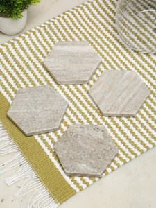 Meilleurs sous-verres en quartz clair faits à la main sous-verres en pierre naturelle cadeau table basse artisanat en pierre - Product Image 3