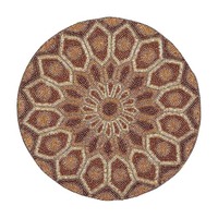 Gris avec bordure Design forme unique perlée napperons faits à la main pour table