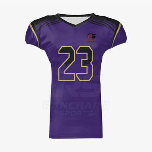 Jersey de Fútbol Americano Personalizado para Jóvenes 2025 con Botones, Sublimación de Alta Calidad para Hombre - Product Image 1