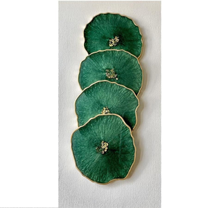 Flower Epoxy <b>Resin</b> Coasters With Holder Set <b>Molds</b> Coaster Plate Crafts <b>Silicone</b> - Product Image 5