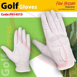 Scerno de cuero al por mayor de alta calidad combinado con tela elástica Guantes de Golf Venta caliente Guantes deportivos de Golf de mano izquierda - Product Image 5