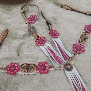 Ensemble de harnachement Western Horse de haute qualité personnalisé de luxe en cuir Rhinestone collier de poitrine et corde de bride à bas prix - Product Image 6