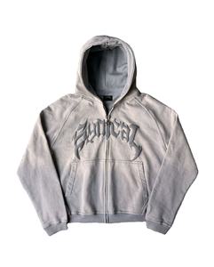 Personnalisé 100% Coton French Terry Pull Patch Broderie En Détresse Hommes Hiver Full Face Hoodie Sun Faded Acid Wash Sun Faded - Product Image 6