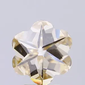 Hermosa moissanita con forma de flor de 6 pétalos, moissanita VVS amarilla, fabricación de claridad para colgante de moissanita y joyería, joyería de Hip Hop - Product Image 2