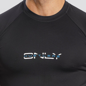 T-shirts noirs personnalisés pour hommes, impression et logo personnalisés, vente à chaud de vêtements de sport pour hommes de qualité supérieure - Product Image 5