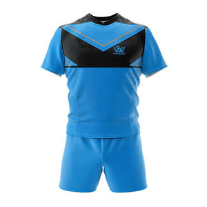 Manches courtes de haute qualité sur mesure uniforme de rugby vêtements de sport couleur unie uniforme de rugby durable - Product Image 1