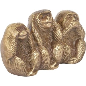 Statue d'animal en laiton Animaux décoratifs pour la maison et le bureau Fengshui chinois Figurines de collection faites à la main (Singe-Or) - Product Image 2