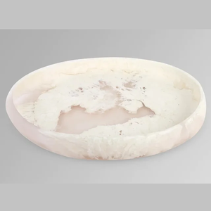 Nouvelle assiette en résine de couleur ombrée ronde en résine naturelle aspect corne de bois vaisselle bol fruits service saladier plateau en résine - Product Image 3