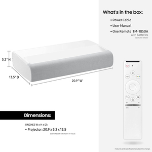 LSP7T el <span class=keywords><strong>Premiere</strong></span> Smart <span class=keywords><strong>4K</strong></span> UHD Proyector láser de tiro ultracorto ForSamsung <span class=keywords><strong>4K</strong></span> Smart Laser Proyector de tiro corto - Product Image 3