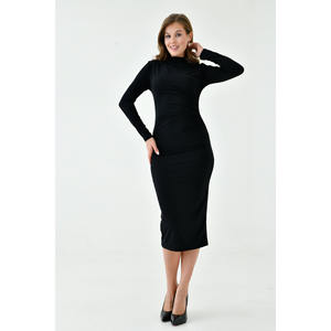 Vestido midi de manga larga y cuello alto - Product Image 6