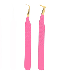 Nuevas pinzas de extensión de pestañas patentadas de acero inoxidable con fuente de luz Pinzas de pestañas de punta de fibra de etiqueta privada - Product Image 1