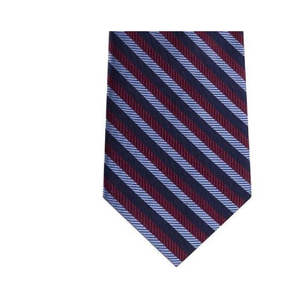 Cravatta da uomo Tommy Hilfiger Village Classic in seta rossa, taglia normale, con design a righe testurizzate - Product Image 3