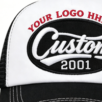 Gorra Trucker de 5 Paneles de Primera Calidad con Logotipo Personalizado, Estilo Bordado, Gorras Trucker de Malla y Espuma con Cierre a Presión para Hombre con Logotipo Personalizado