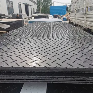 4x8 ft temporäre Kunststoff HDPE Straßen matte Bau Schienen schutz Boden matte