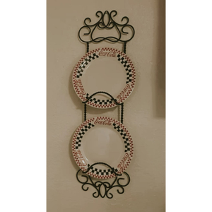 Handicrafts Iron Metal Plate Rack Black Finished Perfect For Kitchenware <b>Tabletop</b> Standing Multifunction Plate <b>Storage</b> Holder - Product Image 4