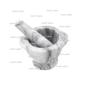 Admirable diseño mármol hierba especias mortero y Maja forma redonda tamaño personalizado Maja Imam Dasta para uso en la cocina - Product Image 5