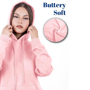 <b>Ladies</b> Trendy Hoodie Pullover <b>Sweatshirt</b> <b>Long</b> Sleeve Hooded Top Soft Warm Fleece Cotton Blend Oversized Casual sweetwear - Product Image 2