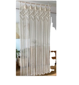 Rideau de fenêtre en macramé | Rideau de porte en macramé pour la décoration intérieure de la fête de l'arrière-cour extérieure | Grande toile de fond de mariage Tenture murale Tapisserie - Product Image 1