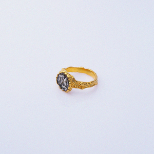 22K Gold Dual <b>Face</b> Vintage Design Ring Wholesale Made in Turkey Handmade 925 Silver Sterling Jewelry - Product Image 4