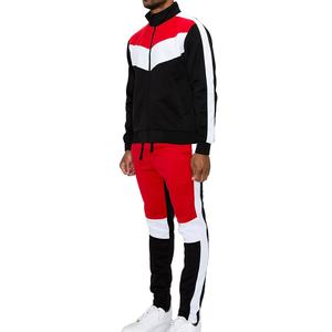 Chándal con diseño de panel para hombre, conjunto de dos piezas, ropa deportiva de moda, chaqueta con cremallera y pantalones para correr, ropa de calle, atuendo informal - Product Image 5
