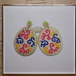 2025 haute qualité à la main perle de rocaille broderie boucles d'oreilles multicolore mode bijoux pour femmes point de croix couture artisanat - Product Image 4