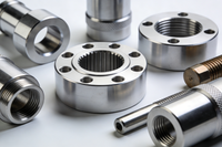 Pièces tournées de haute précision en acier inoxydable et aluminium usinées sur commande par CNC, composants de machines industrielles OEM pour l'usinage