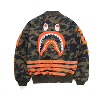Blouson aviateur B3 personnalisé de haute qualité en polyester avec impression camouflage pour hommes fermeture éclair d'hiver en peau de mouton grande taille Option Streetwear automne