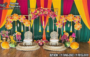 Decoraciones Tradicionales para Bodas al Aire Libre, Decoración para Ceremonias Tel Baan en Bodas del Sur de la India, Incluyendo Ceremonias de Haldi y Pithi - Product Image 6