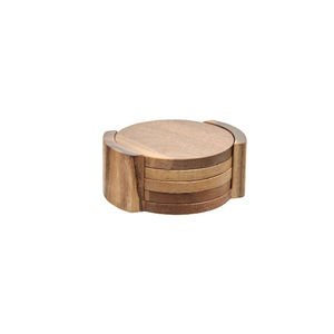 Direct Price Naturel <b>Wooden</b> Coaster Set Various Non Slip Waterproof High-Quality Wood <b>Mat</b> <b>Table</b> Use Bulk Supplies Buy India - Product Image 1