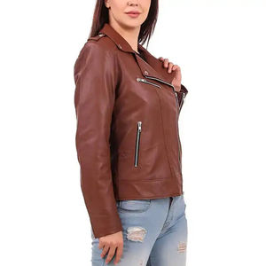Women's High Quality Genuine <b>Sheep</b> <b>Skin</b> <b>Jacket</b> Waterproof Windproof Breathable Solid Color Casual Winter Wear Customizable - Product Image 2