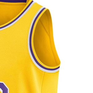 Maillot de basket-ball de haute qualité, logo personnalisé, léger, respirant, en mesh, uniforme d'équipe sans manches, col rond, pour hommes - Product Image 3