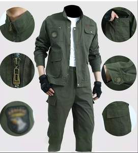 Uniforme Táctico al por Mayor, Pantalones de Seguridad, Ropa de Trabajo de Ingeniería para Pilotos, Chaqueta Verde con Pantalones Cargo - Product Image 3