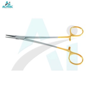 Portaagujas Manual de Acero Inoxidable de Alta Calidad ALMAC para Sutura de Precisión en Cirugías Médicas y Veterinarias, Antideslizante - Product Image 1