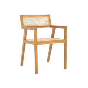 Silla Lateral Minimalista y Ecológica de Madera de Teca Duradera con Diseño de Marco Delgado para Comedores Modernos, Restaurantes, Cafeterías y Villas - Product Image 3