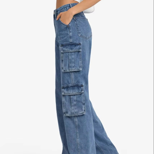 Rixo Enterprises Women's High Street Solid Mid Waist Flat Front Loose Fit Straight Full Length Customizable <b>Pants</b> 100% Cotton - Product Image 6