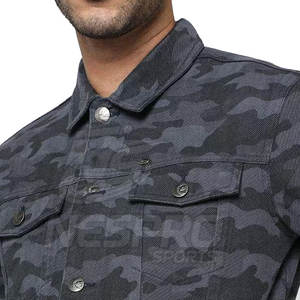 Chaqueta vaquera transpirable hecha en material de alta calidad para hombre, chaqueta vaquera para hombre superventas para adulto - Product Image 5