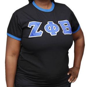 ZPB Ringer Tee avec lettres en sergé de satin cousues - Product Image 1