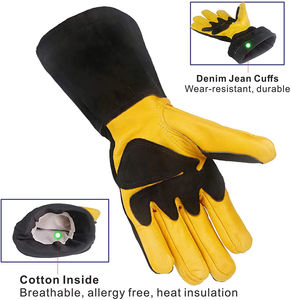 Guantes de cuero MIG perfectos para soldar costuras fuertes protección de cuero a prueba de calor guantes de soldadura MIG - Product Image 4
