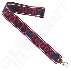 Fait à la main GO VOLS perlé sac à main sangle vibrant Orange blanc coton tissu détaillé perlage équipe esprit accessoire pour Tenness - Product Image 2