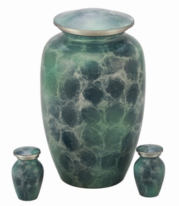 URNA DE CREMACIÓN DE FUEGO AZUL PARA CENIZAS HUMANAS CON URNA FUNERÁTICA DE GRABADO ARTESANAL CON ACABADOS ELEGANTES - Product Image 2